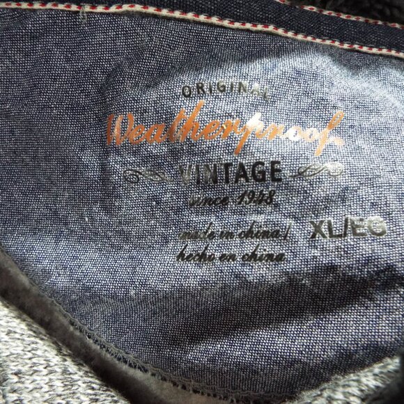 Weatherproof Vintage Men’s Quarter Zip Charcoal Gray Fleece Pullover Sweater XL - Picture 9 of 9